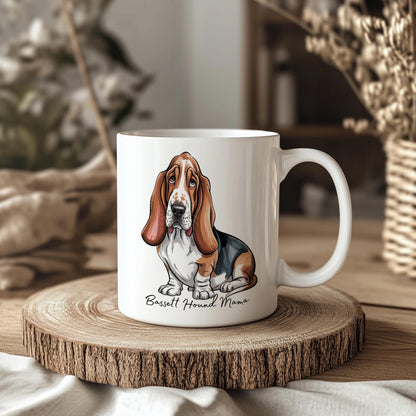 Basset Hound 11oz Ceramic Dog Mug: Gift for Pet Lovers