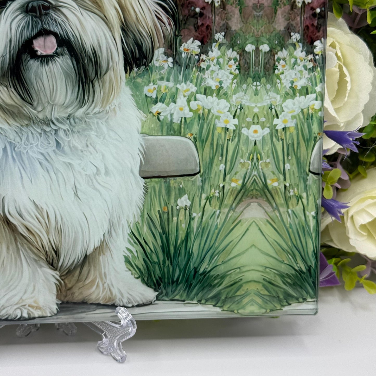 Shih Tzu 8inch x 11inch Glass Chopping Board