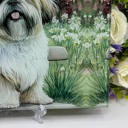 Shih Tzu 8inch x 11inch Glass Chopping Board