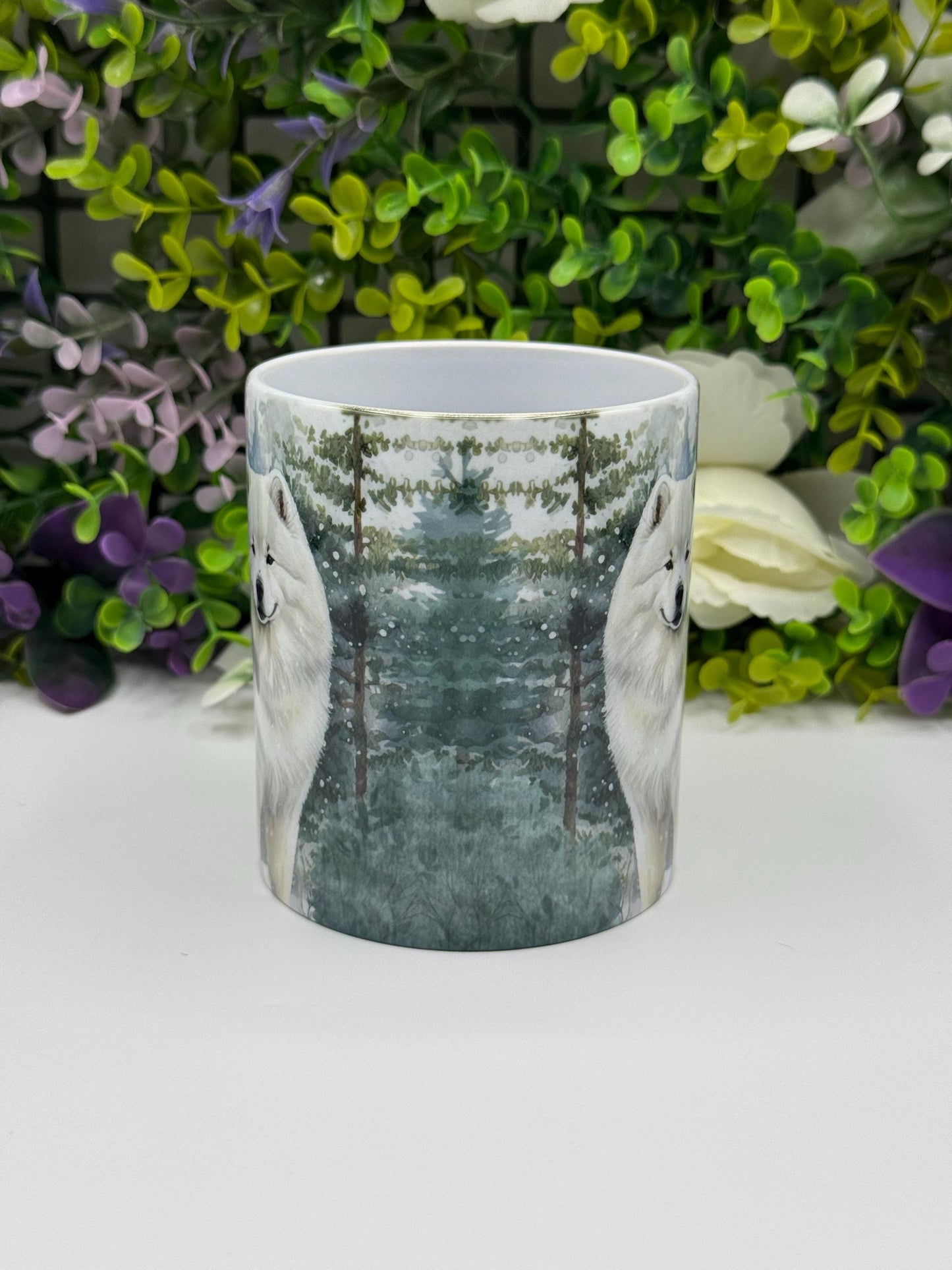 Samoyed Dog Mug: Handmade Ceramic Coffee Cup