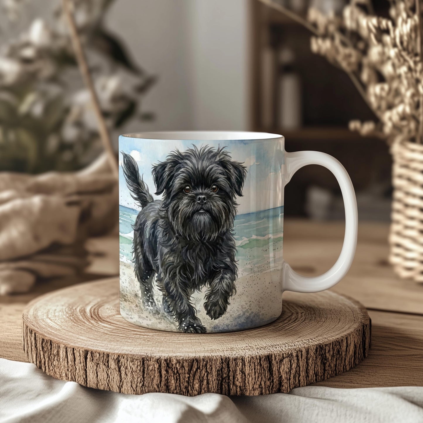 Affenpinscher Beach 11oz Ceramic Mug