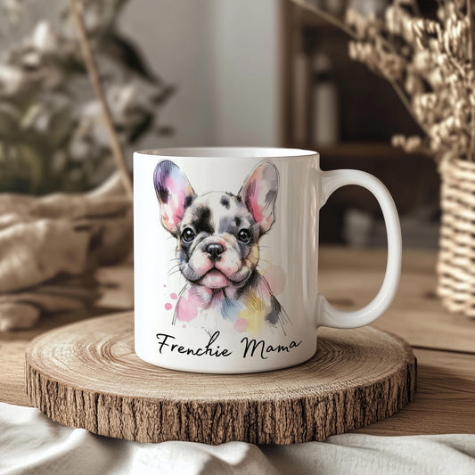 French Bulldog Watercolour 11oz Ceramic Mug: Unique Dog Lover Gift