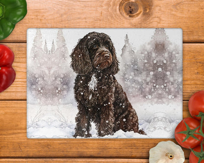 Cockapoo 8inch x 11inch Glass Chopping Board