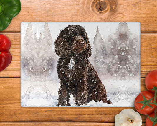 Cockapoo 8inch x 11inch Glass Chopping Board