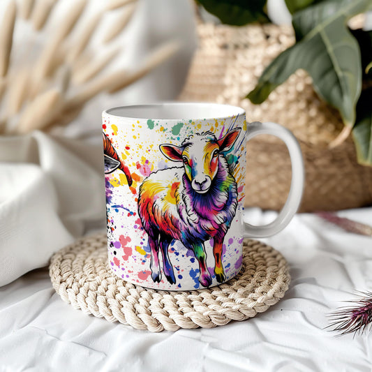 Sheep Colourful 11oz Ceramic Mug