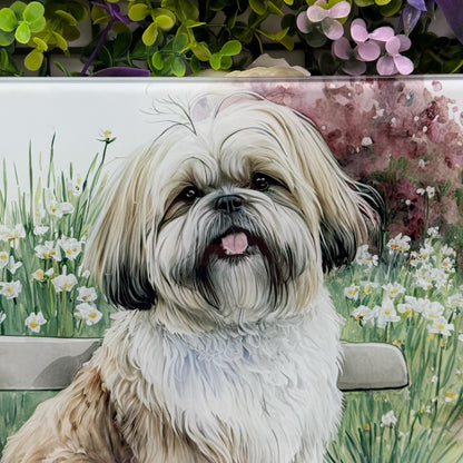 Shih Tzu 8inch x 11inch Glass Chopping Board
