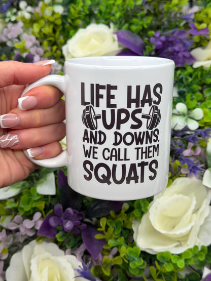 Gym Squats Humour 11oz Ceramic Mug