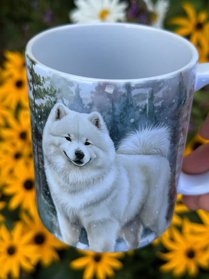 Samoyed Dog Mug: Handmade Ceramic Coffee Cup
