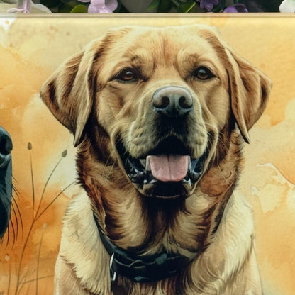 Labrador Glass Chopping Board - Worktop Saver