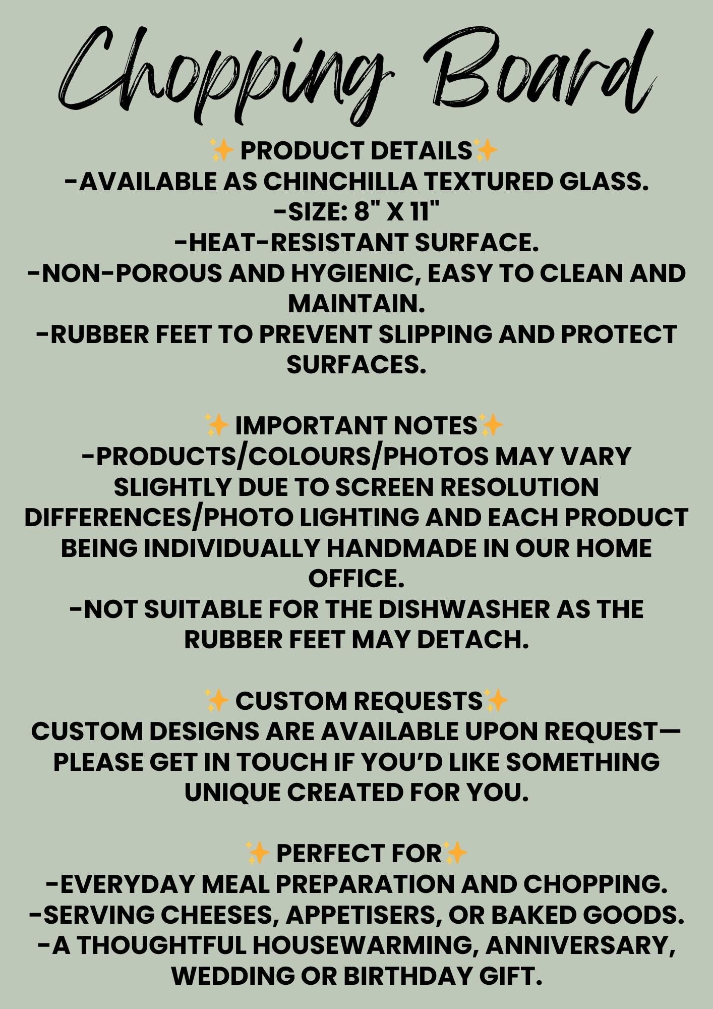 Treats For Santa Glass Chopping Board 8inch x 11inch