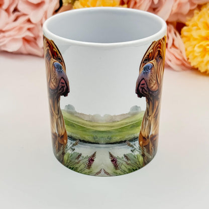 Dogue De Bordeaux Ceramic Dog Mug: Handmade Pet Lover Gift