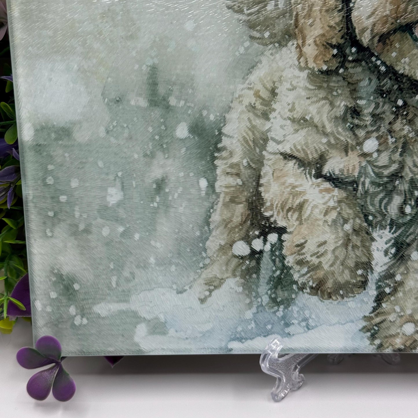 Cockapoo 8inch x 11inch Glass Chopping Board