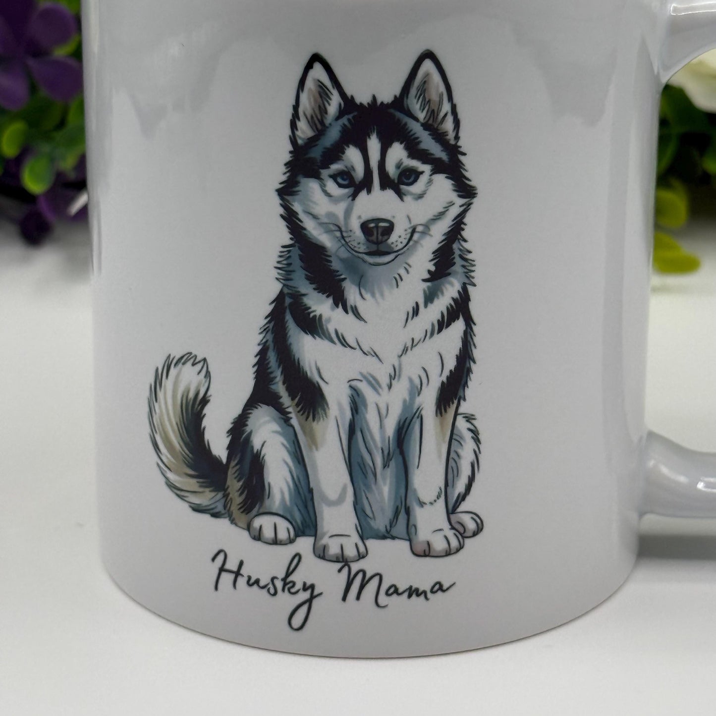 Husky Ceramic 11oz Dog Mug: Handmade Coffee Gift for Pet Lovers