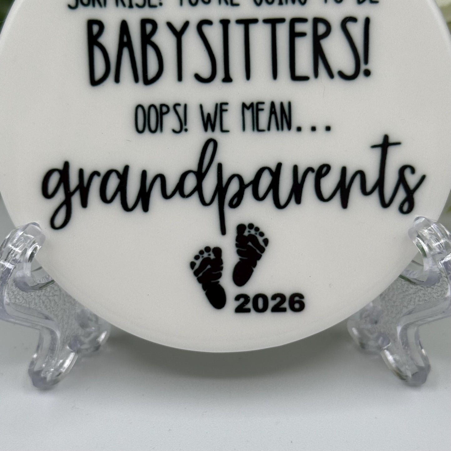 Baby Announcement Humour - Grandparents Ceramic Ornament - 2026