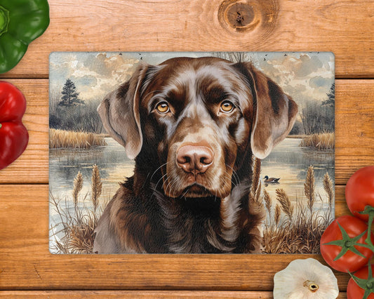 Labrador Lake Glass Chopping Board - Worktop Saver