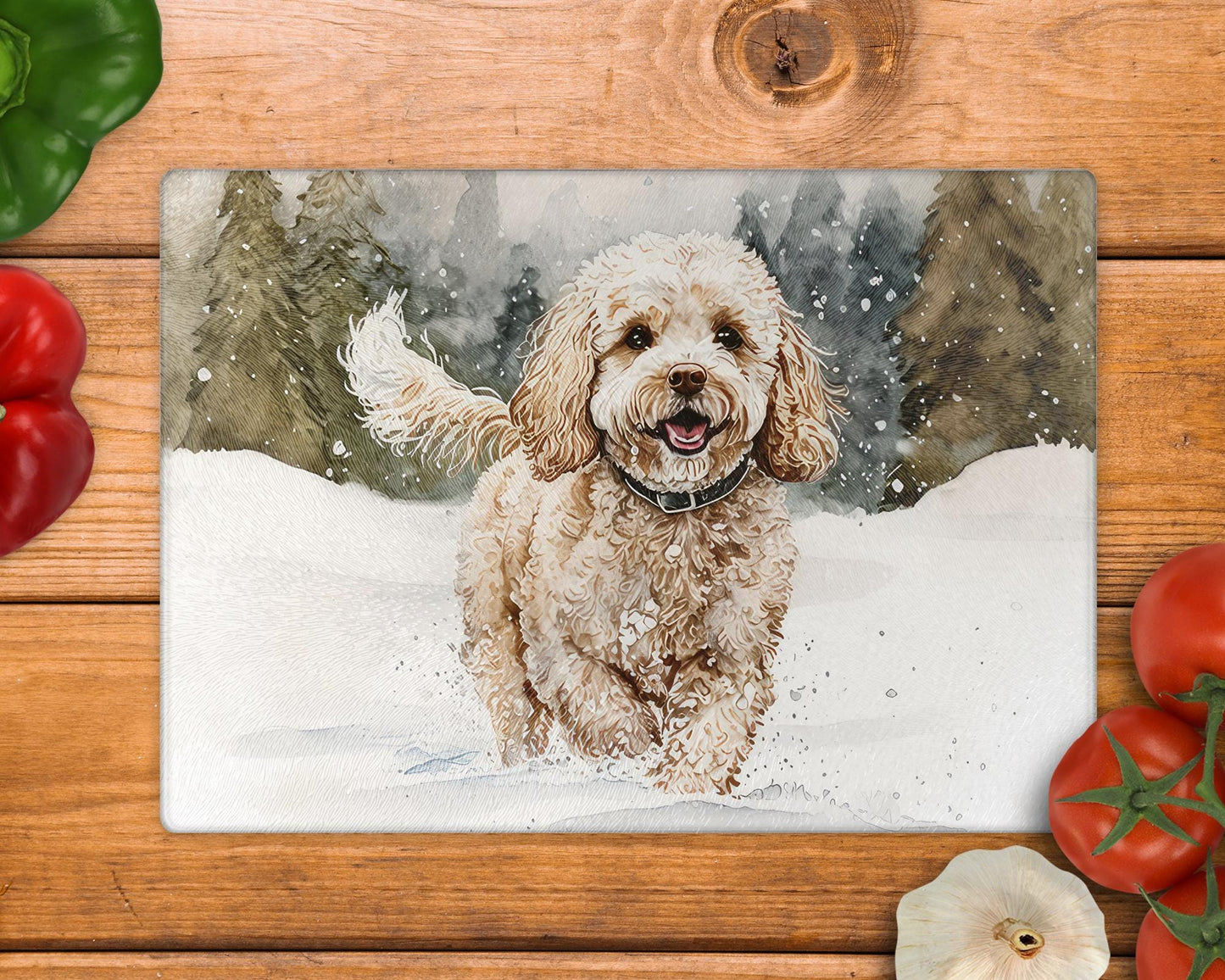 Cavachon 8inch x 11inch Glass Chopping Board