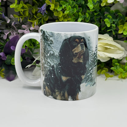 Cavalier King Charles Spaniel Black and Tan 11oz Mug: Handmade Dog Lover Gift