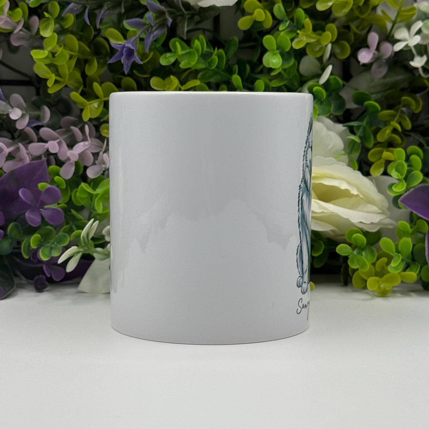 Samoyed Ceramic 11oz Mug: Handmade Ceramic Coffee Cup