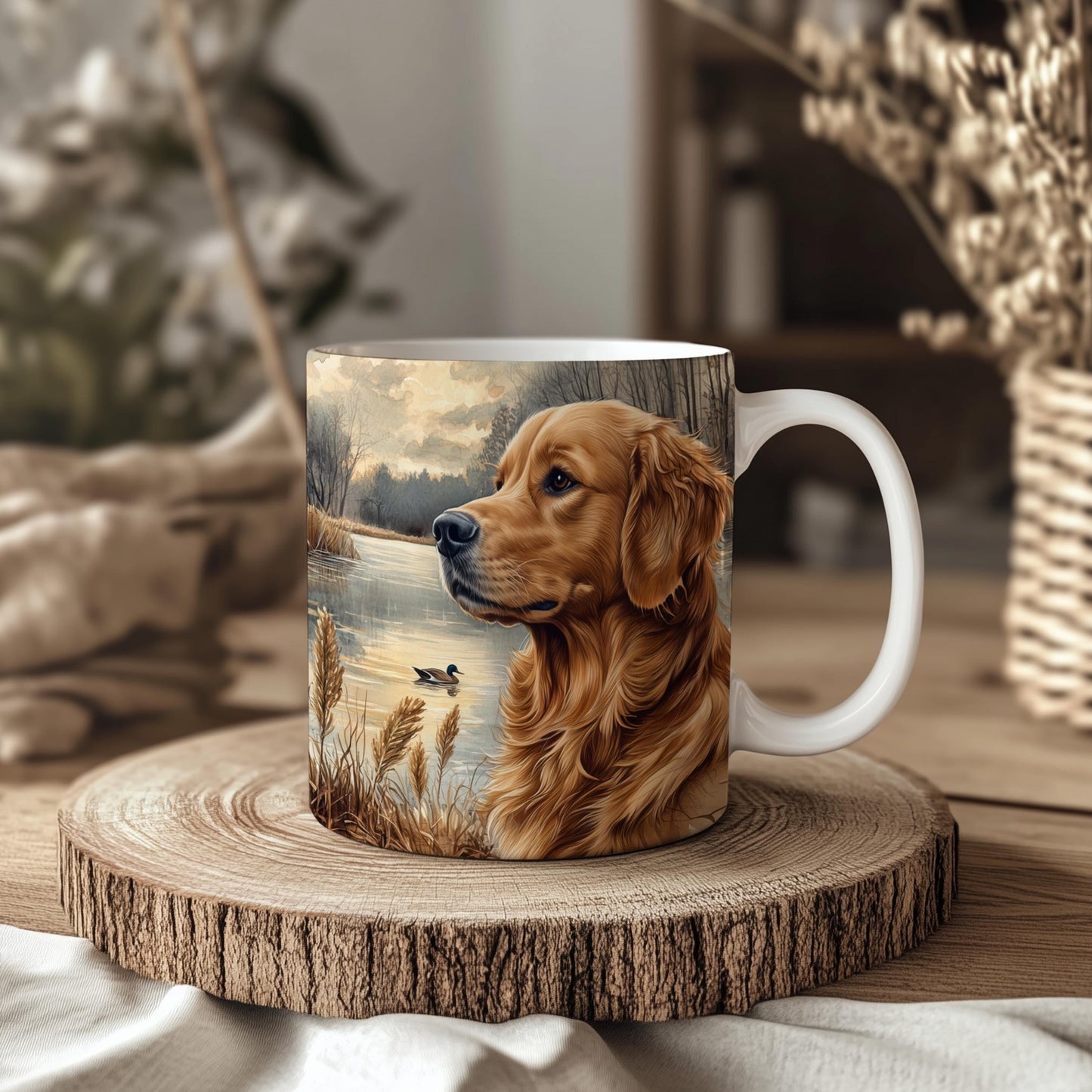 Golden Retriever Lake 11oz Ceramic Mug