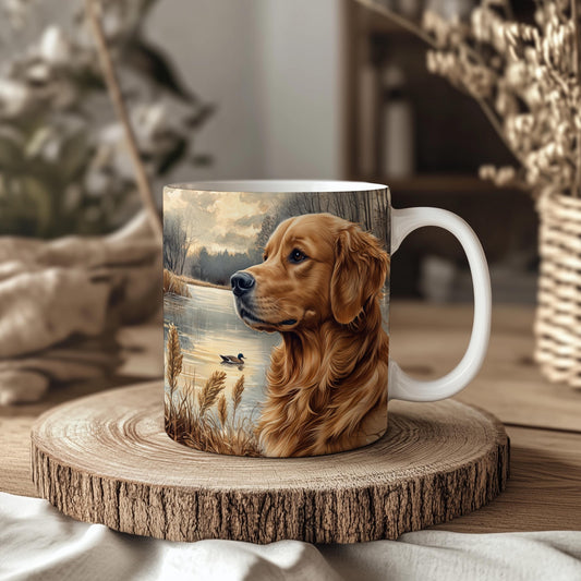 Golden Retriever Lake 11oz Ceramic Mug