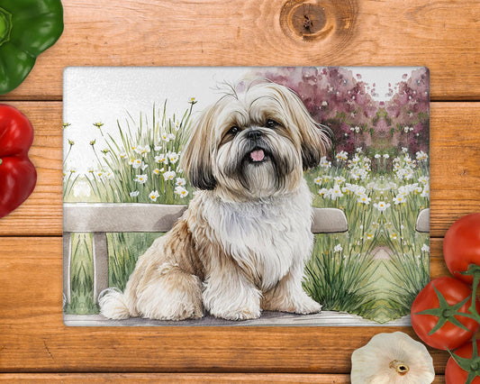 Shih Tzu 8inch x 11inch Glass Chopping Board