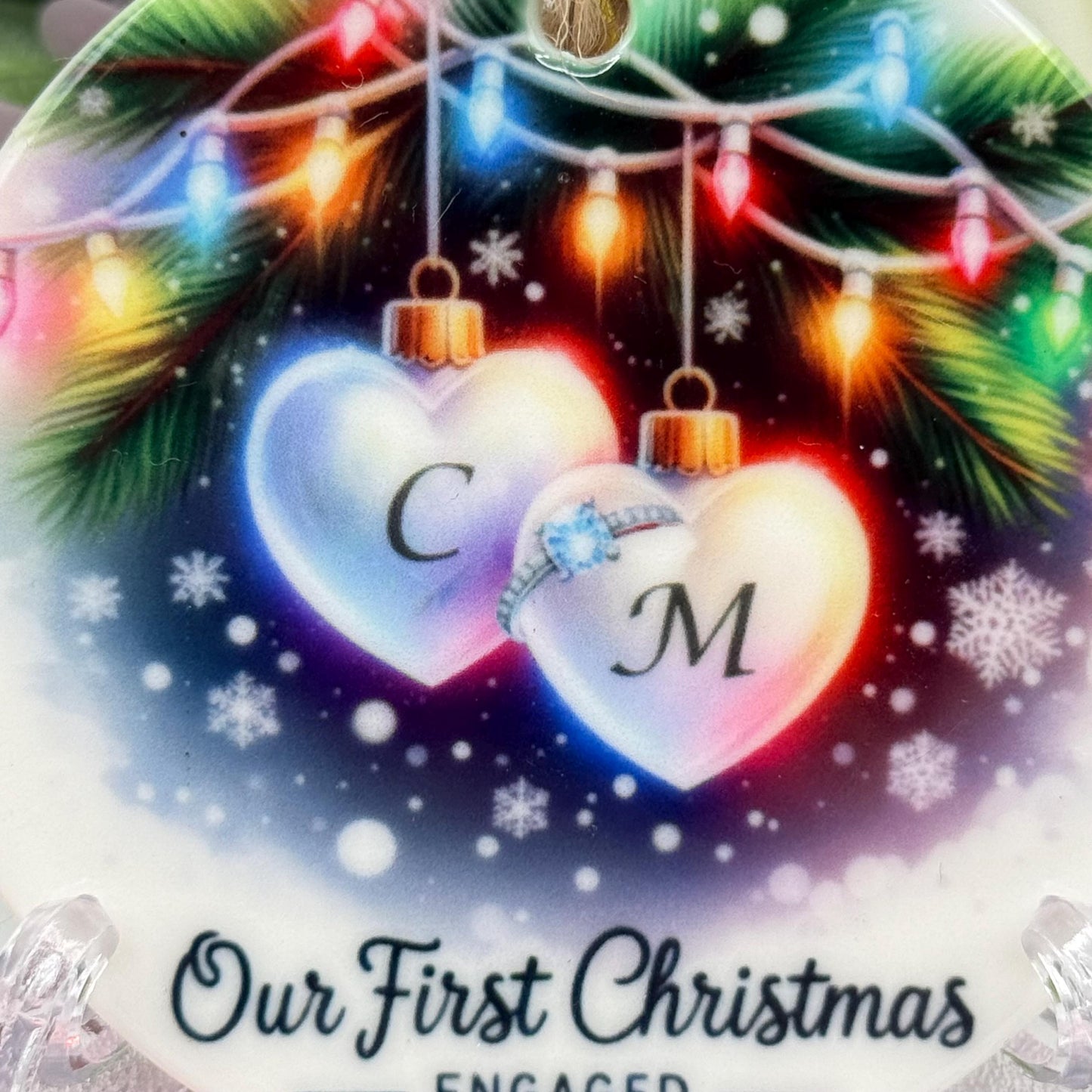 Our First Christmas Engaged 2026 Ceramic Ornament - Tree Decoration - Memorabilia Gifts