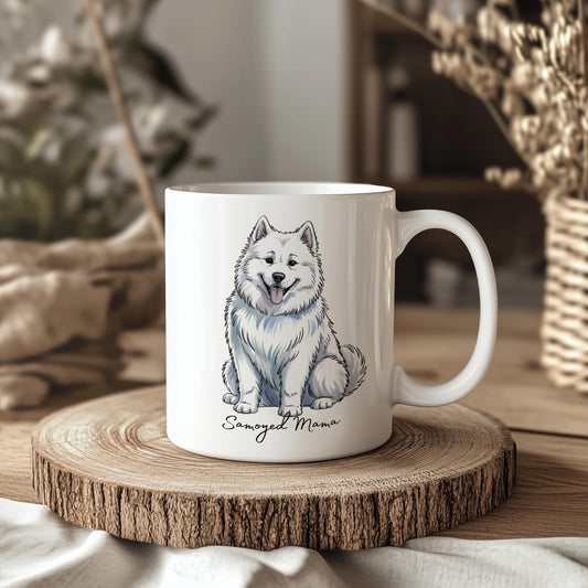 Samoyed Ceramic 11oz Mug: Handmade Ceramic Coffee Cup