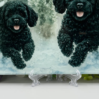 Cavapoo 8inch x 11inch Glass Chopping Board