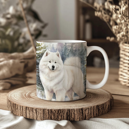 Samoyed Dog Mug: Handmade Ceramic Coffee Cup