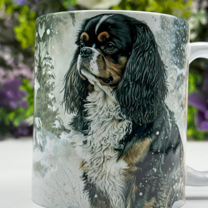 Cavalier King Charles Spaniel Tri Coloured 11oz Mug: Handmade Dog Lover Gift