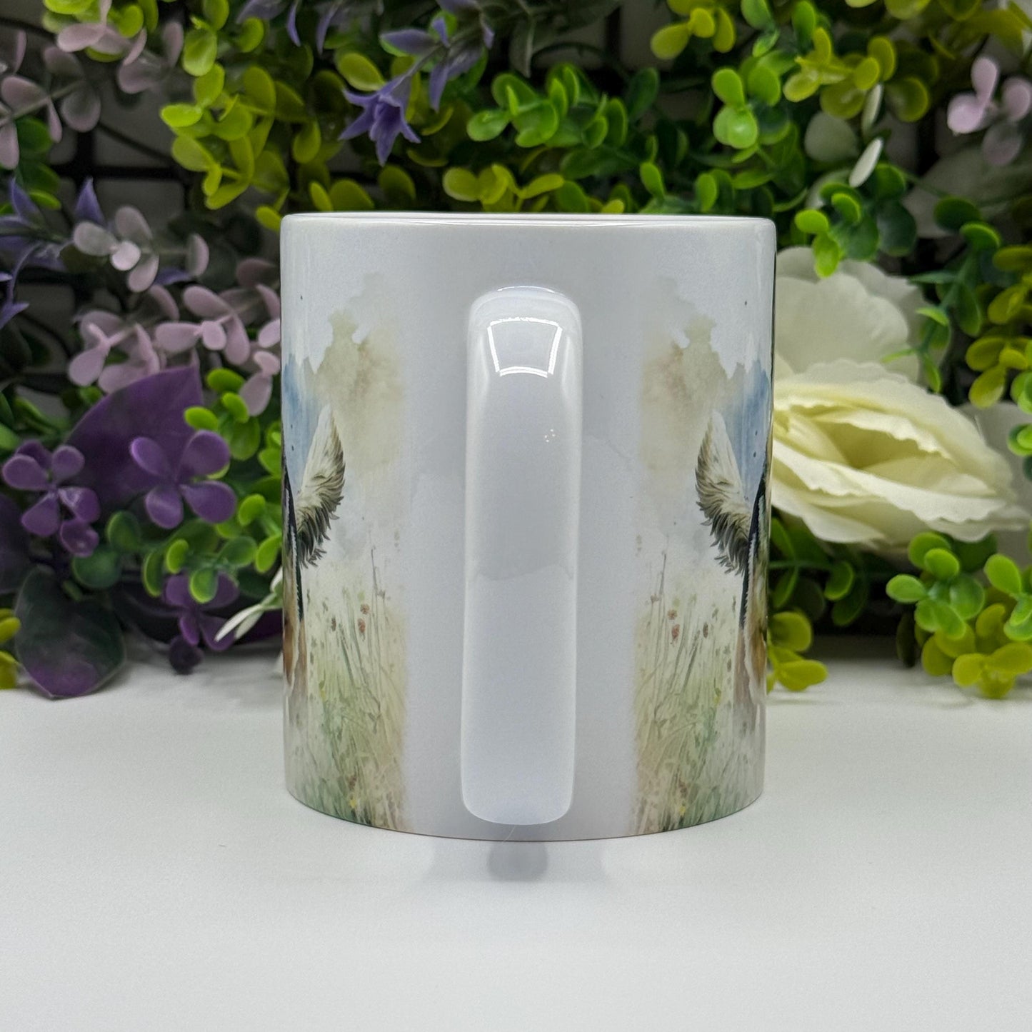 German Shepherd Wildflower Field 11oz Ceramic Dog Mug