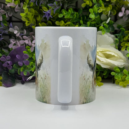 German Shepherd Wildflower Field 11oz Ceramic Dog Mug