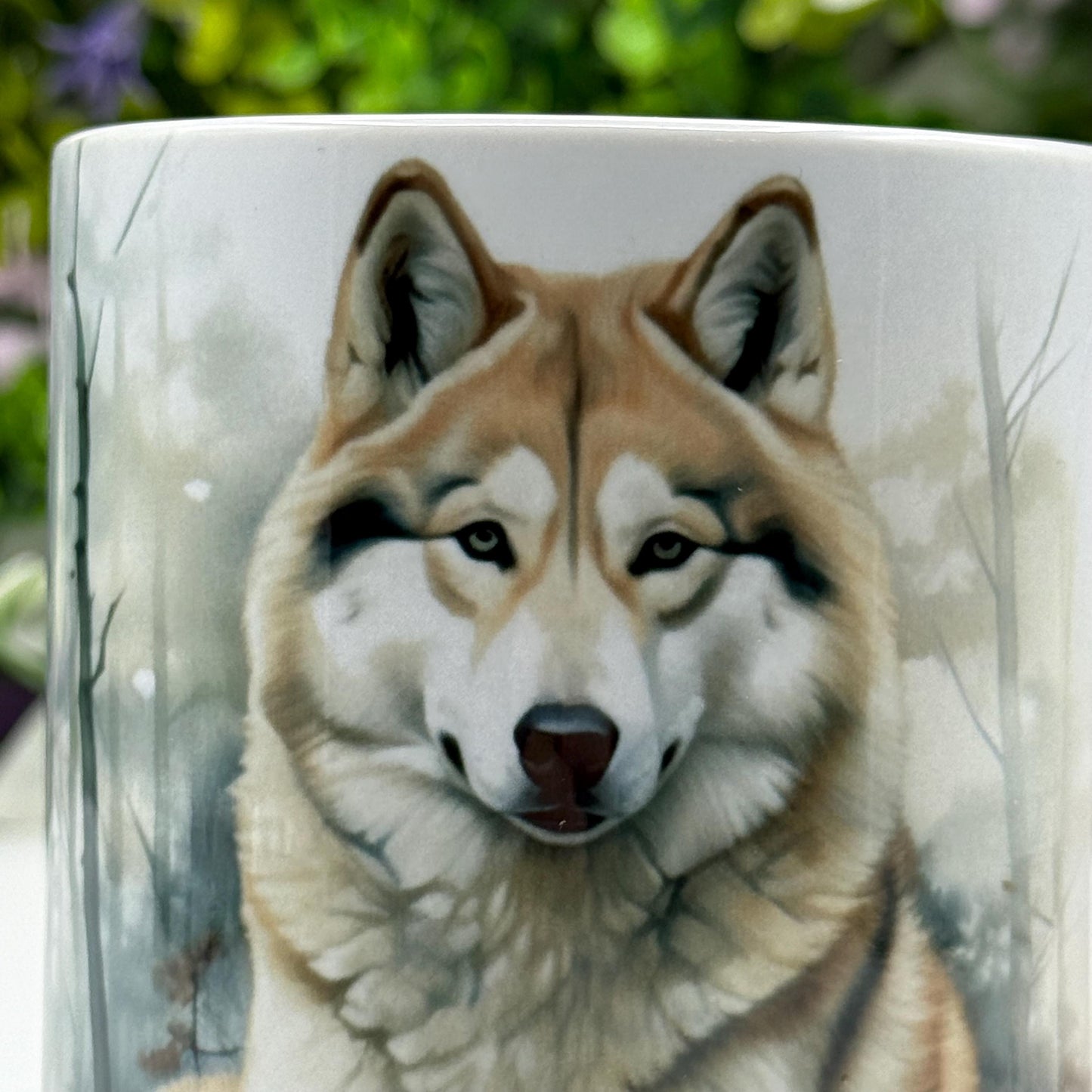 Husky Ceramic 11oz Dog Mug: Handmade Coffee Gift for Pet Lovers