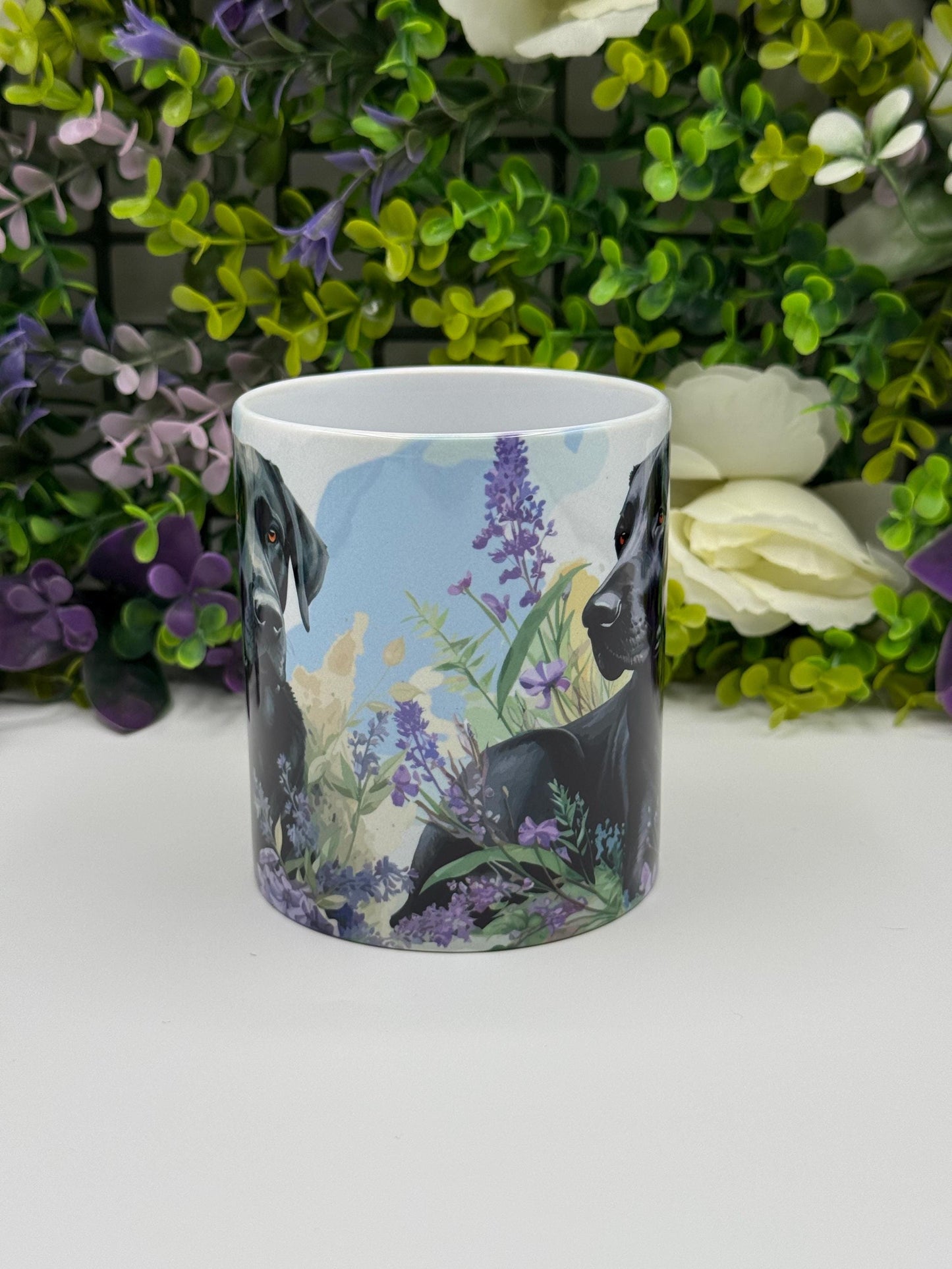 Labrador Floral Ceramic 11oz Mug