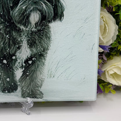 Shih Tzu 8inch x 11inch Glass Chopping Board